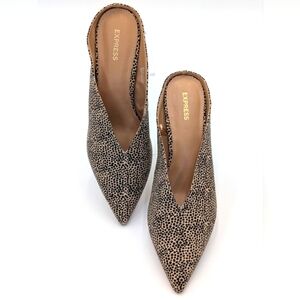 Express Leopard Print Mules